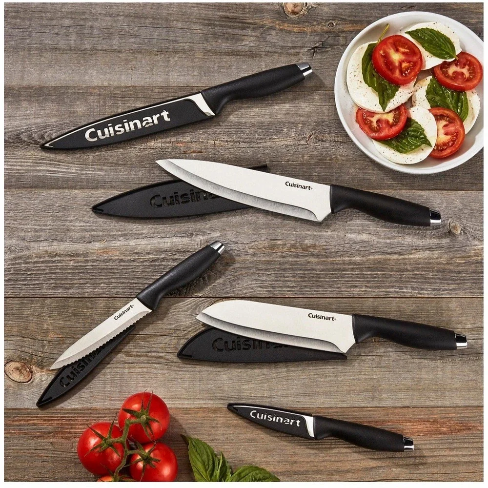 NEW Cuisinart Classic 10 Pc Knife Set C77-10SM Chef Santoku Serrated Knives